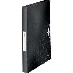 Teczka z gumką LEITZ WOW 30mm 250k A4 czarna 46290095