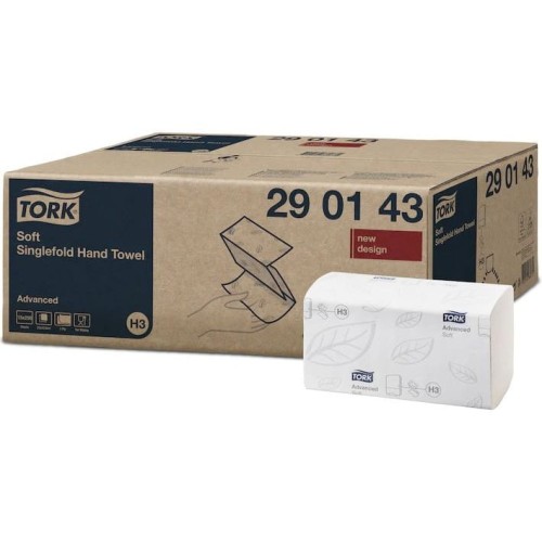Ręcznik ZZ V-FOLD biały 22,6x23mm 2w H3 290143 TORK Advanced celuloza (15x250)