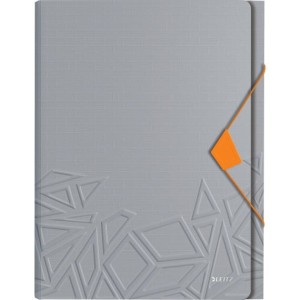 Teczka z przegródkami Leitz Urban Chic, PP, A4, mieści 250 kartek, szara 39970088