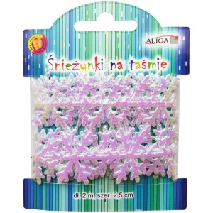 Śnieżynki TC-6205 na taśmie 2m x 2,5cm