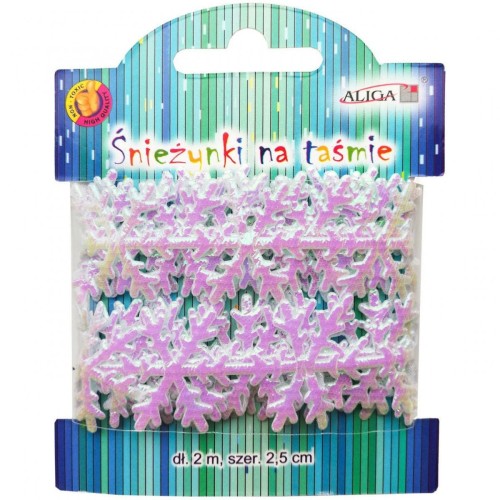 Śnieżynki TC-6205 na taśmie 2m x 2,5cm