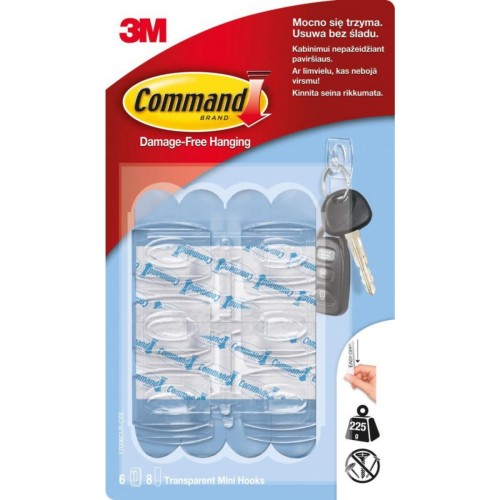 Haki COMMAND 6szt +8pasków samoprzylepnych 3M-XA00483747 17006