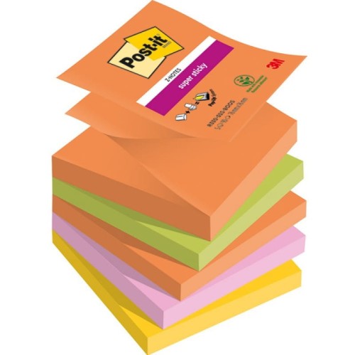 Bloczki samoprzylepne 76x76mm SUPER STICKY Z-NOTES BOOST 5x90kart POST-IT