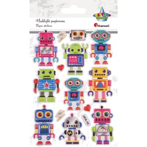 Naklejki wypukłe ROBOTY 14szt. 496280 TITANUM