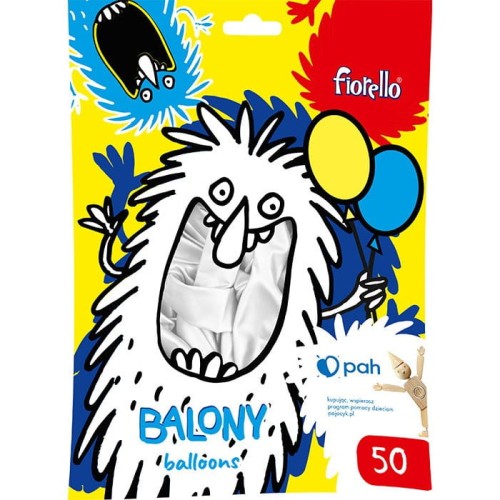 Balony 12` metalizowane BIAŁE (50) 170-2633 FIORELLO