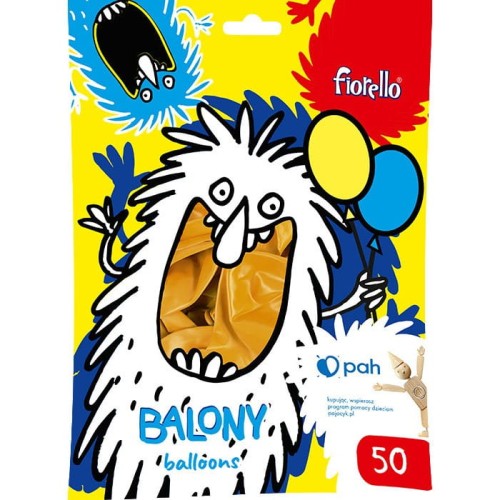 Balony 12` metalizowane ZŁOTE (50) 170-2635 FIORELLO