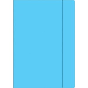 Teczka z gumką A4+ FLUO niebieska INTERDRUK