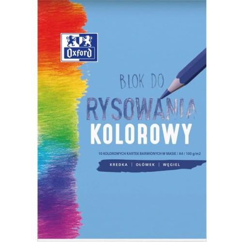 Blok rysynkowy A4 10k kolorowe kartki 400166069 OXFORD