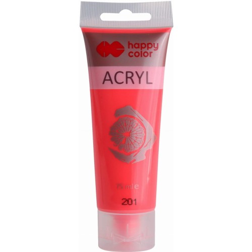Farba akrylowa 75ml czerwona fluo HA 7370 0075-201 Happy Color