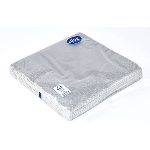 Serwetki AHA 33x33 (20 sztuk) srebrne