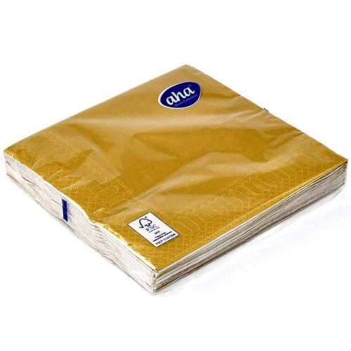 Serwetki AHA 33x33 (20 sztuk) złote