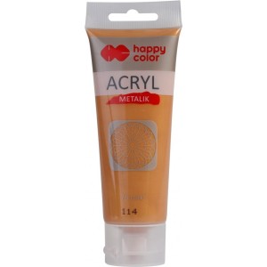 Farba akrylowa 75ml głębokie złoto metallik HA 7370 0075-114 HAPPY COLOR