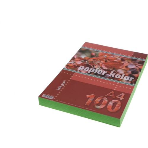 Papier ksero A4 160g KRESKA zielony 100ark