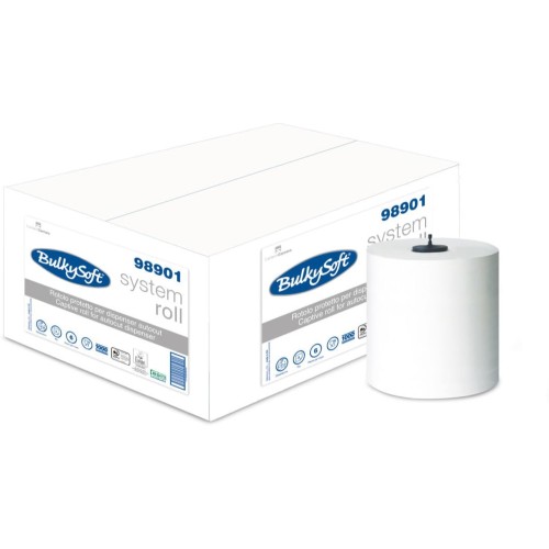 Ręcznik papierowy w roli biały (6 sztuk) 3w 100m 98901 celuloza Autocut BULKYSOFT