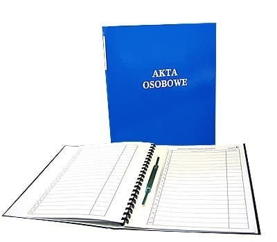 Teczka akt osobowych oklejana ABCDE z treścią czarna 1824-339-107 WARTA