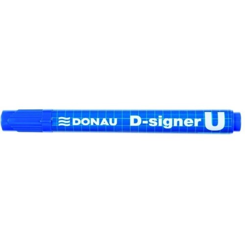 Marker permanentny D-SIGNER U niebieski okrągła koncówka 2-4mm 7371001-10PL DONAU