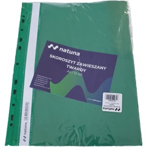 Skoroszyt NATUNA A4 twardy zawieszany zielony (10szt)