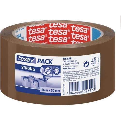 Taśma pakowa 66mx50m STRONG brązowa cicha 57168-0 0000-05 TESA