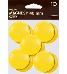 Magnesy 40mm żółte (10szt.) 130-1704 GRAND