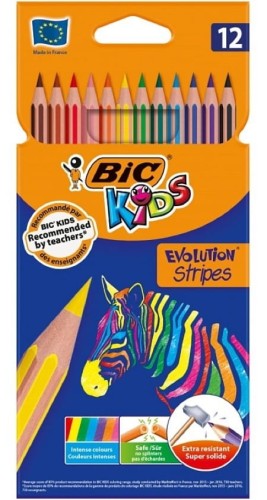 Kredki Eco Evolution Stripes 12kolorów 82902910 BIC