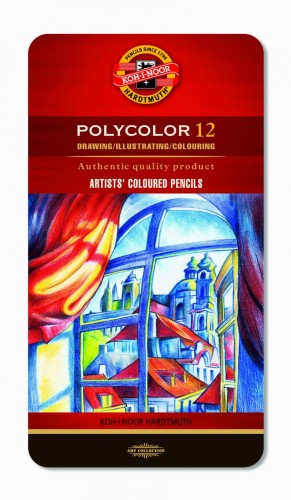 Kredki POLYCOLOR 12 kol. opakowanie metalowe 3822 KOH-I-NOOR