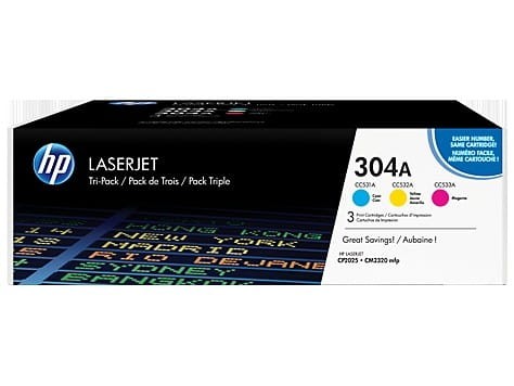 Toner HP 304A (CF372AM) nieb+purp+żółt (3szt) CC531A+CC532A+CC533A