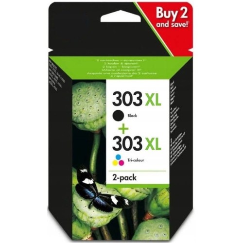 Tusz HP 303XL (3YN10AE) czarny 600str + kolor 415str (2szt)