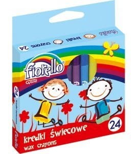 Kredki FIORELLO świecowe 24 kolorów 170-1386