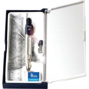 Zestaw geometryczny z cyrklem GC001-K TETIS