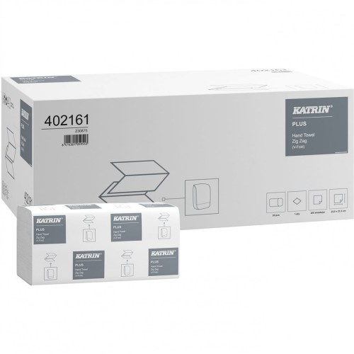 Ręcznik ZZ V-FOLD KATRIN biały Classic 100% celuloza 200x20op. 213mmx229mm 402161/556419