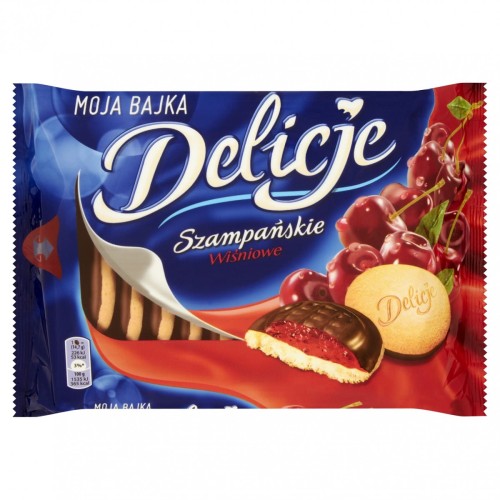 Ciastka DELICJE Szampańskie 294g wiśnia