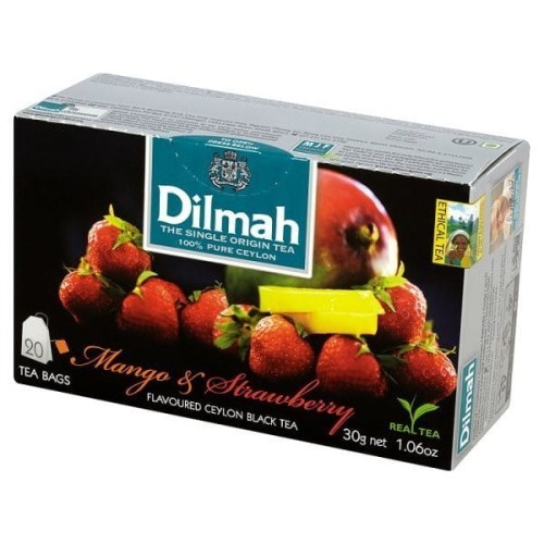 Herbata DILMAH (20 torebek) czarna z aromatem Mango & Truskawka