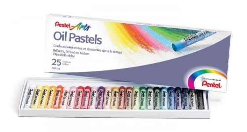 Kredki pastele olejne PENTEL 25kolorów PHN25