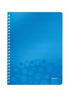 Kołonotatnik LEITZ WOW A4 80k PP kratka niebieski 46380036