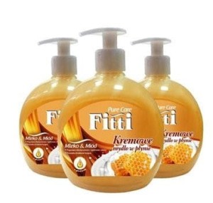 Mydło w płynie z dozownikiem FITTI 500ml mleko z miodem *21719