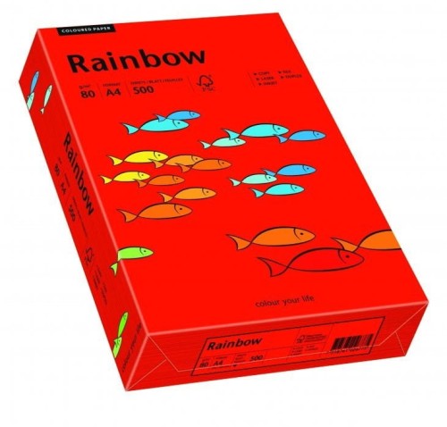 Papier ksero A4 80g RAINBOW R28 ciemny czerwony R28 88042475