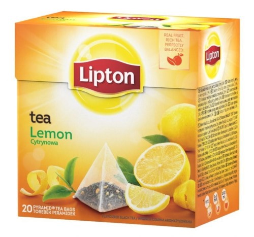 Herbata LIPTON PIRAMID (20 torebek) czarna z aromatem cytryna