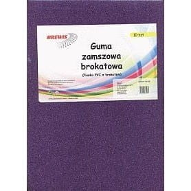 Guma zamszowa A5 10 kol. brokat samoprzylepna GK510B BREWIS