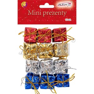 Mini prezenty ozdobne 2,5cm 12szt. GIF-9319 ALIGA
