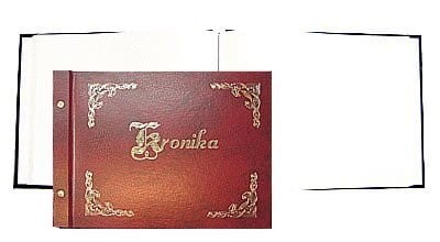 Kronika 345x255mm pozioma bordo złocona 1829-319-030 WARTA
