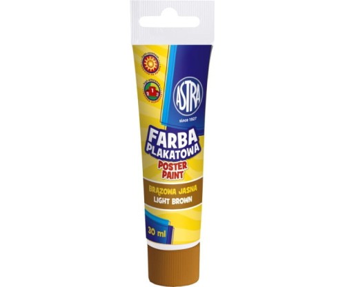 Farba plakatowa tuba 30 ml - jasno brązowa 83110912 ASTRA