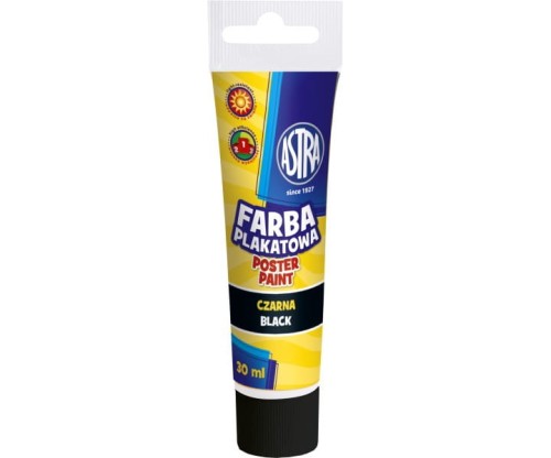 Farba plakatowa tuba 30 ml - czarna 83110909 ASTRA