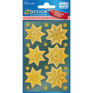 Naklejki Z-Design - złote gwiazdy 52808 AVERY ZWECKFORM