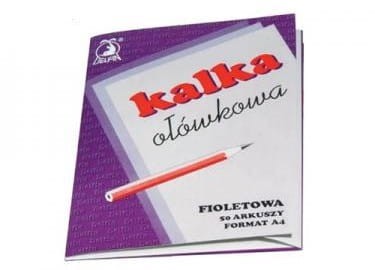 Kalka ołówkowa A4 50 arkuszy fioletowa DELFIN