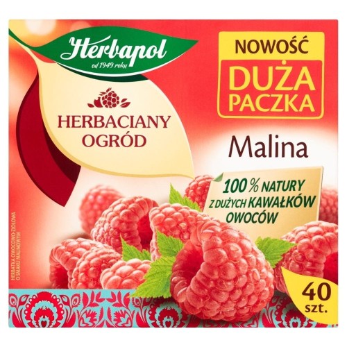 Herbata HERBAPOL owocowo-ziołowa (40 tb) Malina 108g HERBACIANY OGRÓD