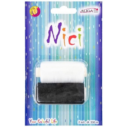 Nici czarna i biała 2szt. x 330m NIT-0292 ALIGA