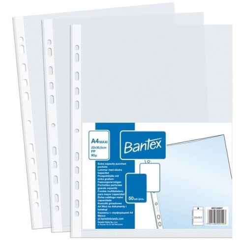 Koszulki groszkowe A4 MAXI PP 90mic (50szt.) 400124957 BANTEX