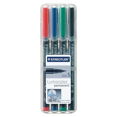 Foliopis permanentny S313 WP4 etui 4szt. LUMOCOLOR STAEDTLER S313WP4