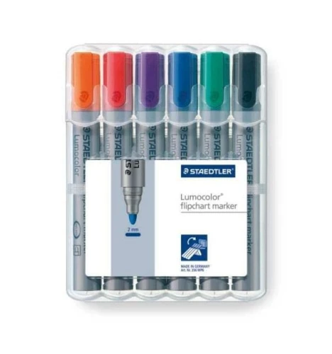 Marker Lumocolor 6 kolorów FLIPCHART 356- WP6 STAEDTLER