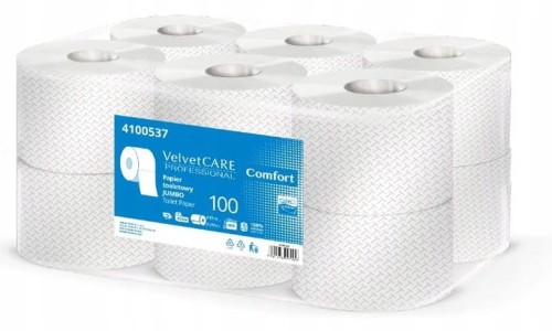 Papier toaletowy AFH VELVET JUMBO 100m 2warstwy celuloza (op 12szt) 4100537